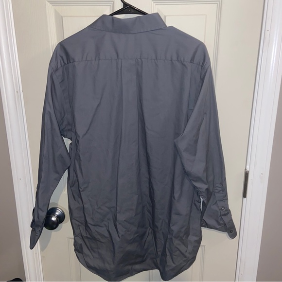 George mens gray button down shirt Large 16 16.5. - Picture 3 of 3